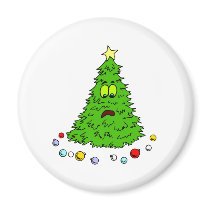 Funny Christmas Tree magnets by ChristmasStamps Funny Christmas Tree magnets