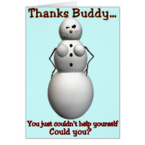 Funny Christmas X-Mas Snowman Boobs Greeting Cards by sexyshirts2 Funny Christmas X-Mas Snowman Boobs Greeting Cards