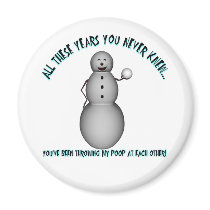Funny Christmas X-Mas Snowman Refridgerator Magnet by sexyshirts2 Funny Christmas X-Mas Snowman Refridgerator Magnet