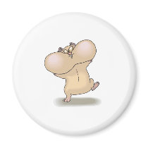 funny chubby cheeks hamster fridge magnet