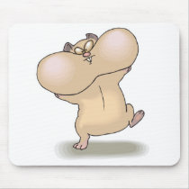 funny chubby cheeks hamster mouse mat