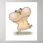 funny chubby cheeks hamster posters