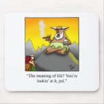 Funny Cigar Wise Man Cartoon Gifts! Mouse Mats
