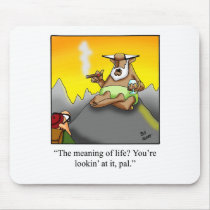 Funny Cigar Wise Man Cartoon Gifts! Mouse Mats