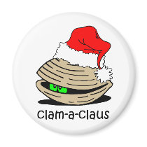 Funny clam Christmas magnets by holidaysboutique Funny clam Christmas magnets