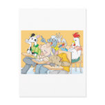 Funny Classroom Composed of Farm Animals Post Card