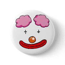 Funny clown face buttons by jsoh Funny clown face buttons