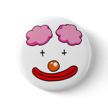 Funny clown face button