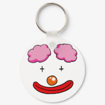 Funny clown face keychains by jsoh Funny clown face keychains