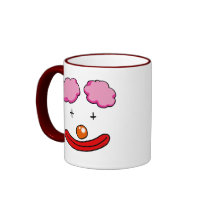 Funny clown face mugs