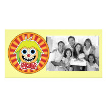 Funny clown photo card