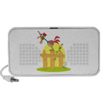 funny cock a doodle doo rostering crowing mp3 speakers