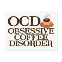 Funny Coffee Addict Postcard