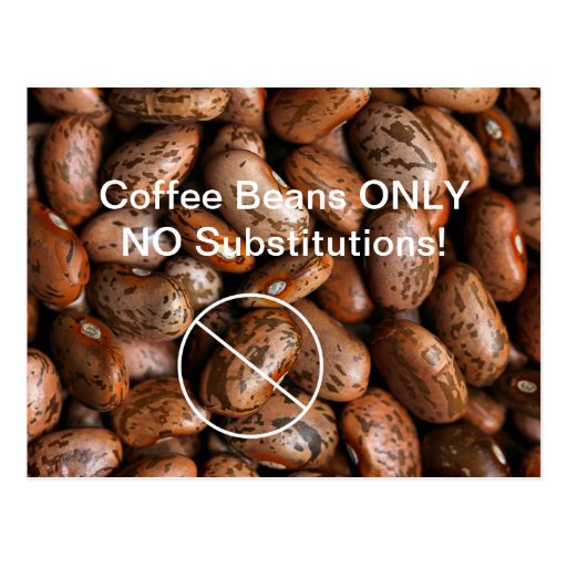 Funny Coffee Bean Cards, Funny Coffee Bean Card Templates, Postage