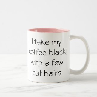 Funny Coffee black with cat hair Mug