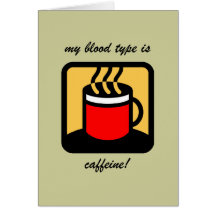 Funny coffee greeting cards