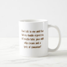 Funny coffee mug coffeeholics Don't talk to me