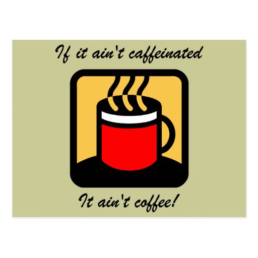 Funny coffee postcard Zazzle
