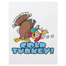 funny cold turkey cartoon flyer design