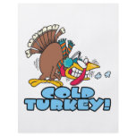 funny cold turkey cartoon flyer design