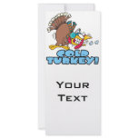 funny cold turkey cartoon rack card design