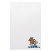 funny cold turkey cartoon stationery design