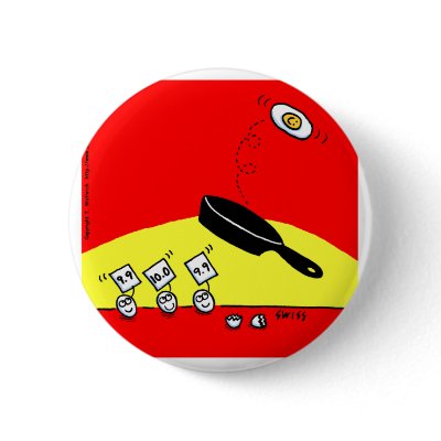 Funny Collectible Eyecatching Gymnast Egg Cartoon buttons