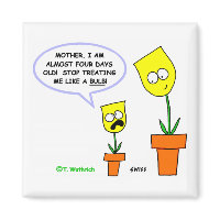 Funny Collectible Little Tulip Gardening Cartoon magnet