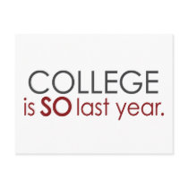 Funny College Grad Postcard