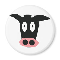 funny comic cow head magnets by Tomaniac funny comic cow head magnets