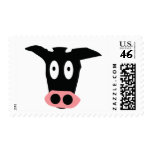 funny comic cow head postage
