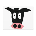 funny comic cow head post cards