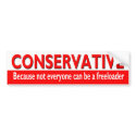 Funny CONSERVATIVE Bumper Sticker bumper stickers