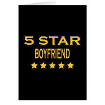 Funny Cool Boyfriends : Five Star Boyfriend Greeting Cards