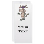 funny cool cow wearing shades cartoon character rack cards