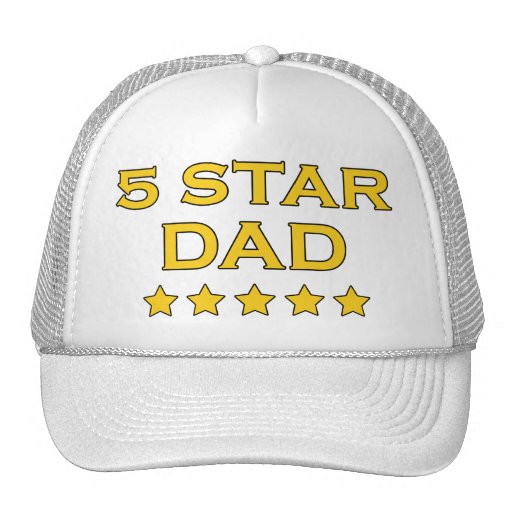 Funny Cool Gifts for Dads : Five Star Dad Trucker Hats