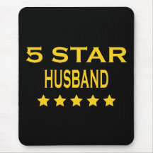 Funny Cool Gifts for Husbands : Five Star Husband Mousepad