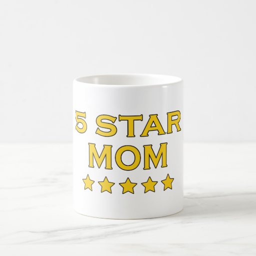 Funny Cool Gifts for Moms : Five Star Mom Classic White Coffee Mug