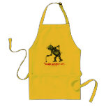 Funny cool old kitchen robot apron design