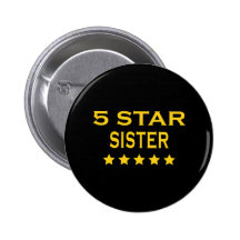 Funny Cool Sisters : Five Star Sister Pins