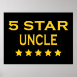 Funny Cool Uncles : Five Star Uncle Poster