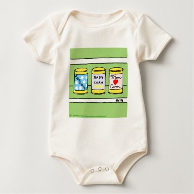 Funny Corny Cartoon Baby T Shirts by SWEETFUNNYBABY
