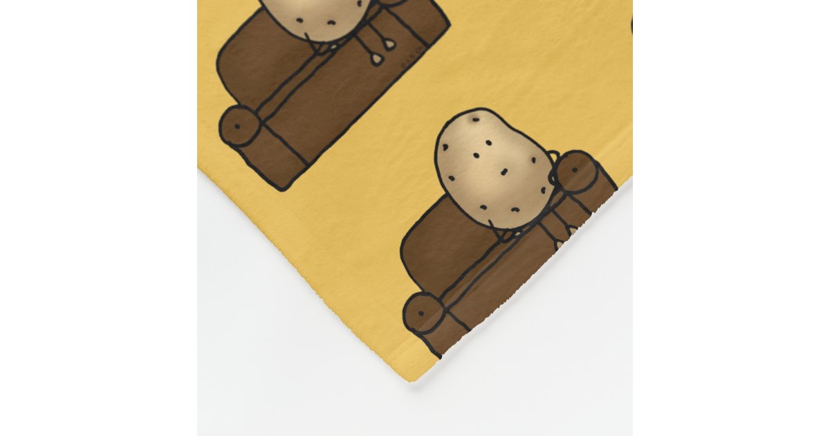 Funny couch potato fleece blanket Zazzle