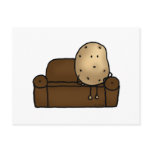 Funny couch potato postcards