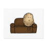 Funny couch potato postcards