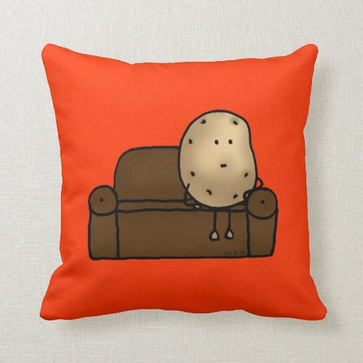 Funny couch potato throw pillows Zazzle