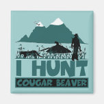Funny cougar fridge magnet