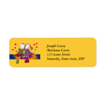 Funny couple return address Avery Label