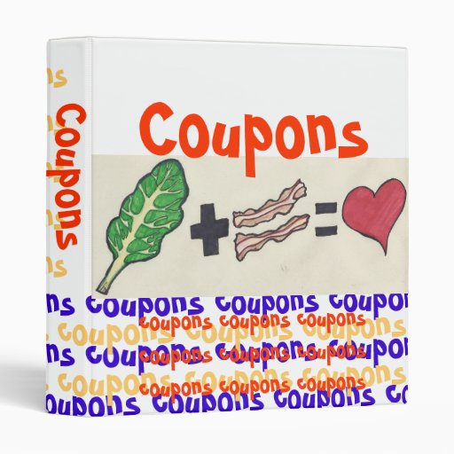 Funny Coupon Binder with Greens and Bacon Zazzle
