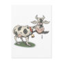 funny cow biting tail post cards